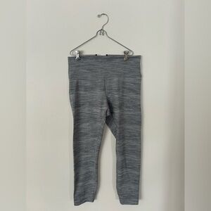 Lululemon Wunder Under Crop (Hi-Rise) Point Ice Grey Black Size 12